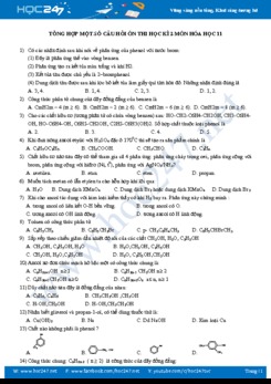 Tổng hợp một số câu hỏi ôn thi HK2 môn Hóa học 11