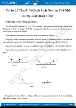 Cơ sở lý thuyết về Định luật I Newton - Định luật Quán Tính môn Vật lý 10