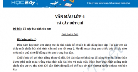 Văn tả cây bút chì lớp 4 ngắn gọn - Hướng dẫn viết văn sinh động