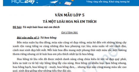 Tả Một Loài Hoa Mà Em Thích Ngắn Gọn - Mục Lục Chi Tiết và 10 Bài Văn Mẫu