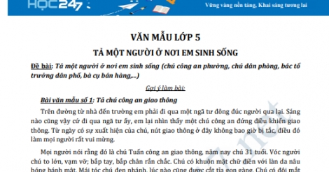 Tả 1 người ở nơi em sinh sống: Khám phá vẻ đẹp và giá trị con người