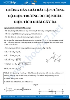 Hướng dẫn giải Bài tập về Cường độ điện trường do hệ nhiều điện tích điểm gây ra