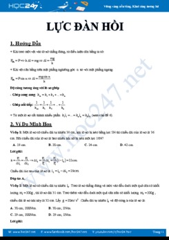 Hướng dẫn giải bài tập trắc nghiệm về Lực đàn hồi năm học 2019-2020