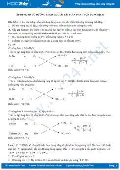 Áp dụng sơ đồ đường chéo để giải bài toán pha trộn dung dịch môn Hóa học 9 năm 2019-2020