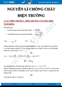 Luyện tập về Nguyên lý chồng chất điện trường môn Vật lý 11 năm 2019