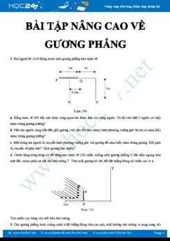 Chuyên đề bài tập nâng cao về Gương phẳng môn Vật lý 9 năm học 2019-2020