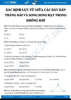 Xác định lực từ giữa các dây dẫn thẳng dài và song song đặt trong không khí