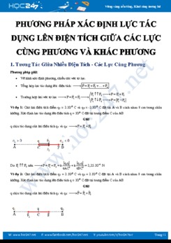 Phương pháp xác định lực tác dụng lên điện tích giữa các lực cùng phương và khác phương