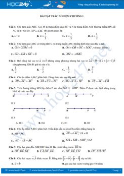 135 câu trắc nghiệm ôn tập Chương 1 Hình học 10 năm học 2019 - 2020