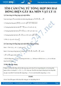 Lý thuyết và bài tập tìm Cảm ứng từ tổng hợp do hai dòng điện gây ra môn Vật lý 11