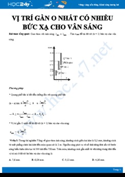 Bài toán tổng quát về Giao thoa ánh sáng để tìm số bức xạ cho vân sáng