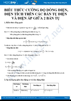 Bài tập viết Biểu thức cường độ dòng điện, điện tích trên các bản tụ điện và điện áp giữa hai bản tụ năm 2020