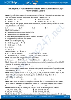 110 Bài tập trắc nghiệm chuyên đề Este - Lipit năm 2020 môn Hóa học Trường THPT Đăk Sông