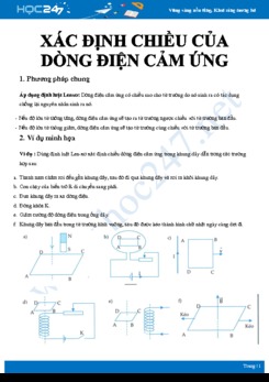 Phương pháp giải dạng bài tập Xác định chiều của dòng điện cảm ứng môn Vật lý 11