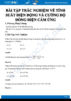 Hướng dẫn giải chi tiết 30 bài tập trắc nghiệm về Tính suất điện động và cường độ dòng điện cảm ứng năm 2020