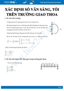 Bài tập xác định số vân sáng, tối trên trường giao thoa môn Vật lý 12 có đáp án