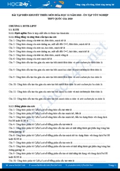 Bài tập điền khuyết thiếu môn Hóa học 12 - Ôn thi THPT QG năm 2020