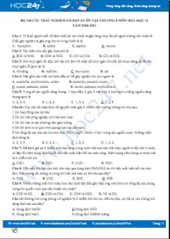 Bộ 130 câu trắc nghiệm có đáp án ôn tập Chương 8 môn Hóa học 12 năm 2020-2021