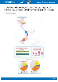 Phương pháp khai thác và sử dụng Atlat địa lí Việt Nam trang “Các vùng kinh tế trọng điểm“ (tr.30) Địa lí 12