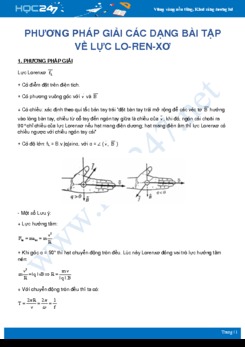 Phương pháp giải các dạng bài tập về lực Lo-ren-xơ môn Vật Lý 11 năm 2020