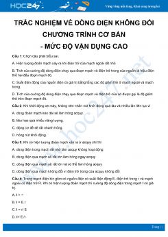 Bài tập về Dòng điện không đổi môn Vật Lý 11 Cơ bản - mức độ vận dụng cao có lời giải chi tiết