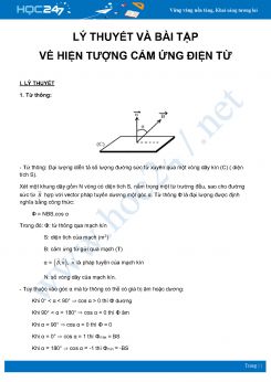 Tổng hợp lý thuyết và bài tập về Hiện tượng cảm ứng điện từ môn Vật Lý 11 năm 2020