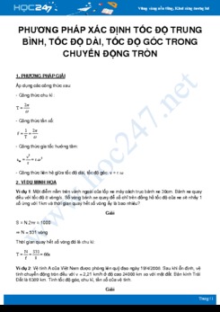 Phương pháp xác định tốc độ trung bình, tốc độ dài, tốc độ góc trong chuyển động tròn môn Vật Lý 10