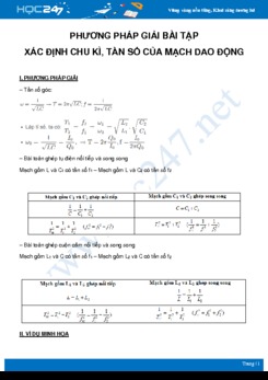 Phương pháp Xác định chu kỳ và tần số của mạch Dao động điện từ môn Vật Lý 12