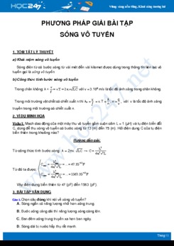 Phương pháp giải bài tập về Sóng vô tuyến môn Vật Lý 12 năm 2021