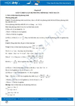 Chuyên đề Giải và biện luận hệ phương trình bậc nhất hai ẩn Toán 9