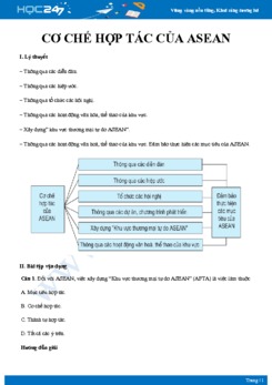 Chuyên đề Cơ chế hợp tác của tổ chức ASEAN Địa lí 11
