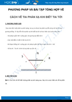 Phương pháp và bài tập tổng hợp về Cách vẽ tia phản xạ khi biết tia tới môn Vật Lý 7