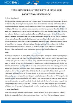 Tổng hợp các đoạn văn viết về lễ Giáng sinh bằng Tiếng Anh chọn lọc