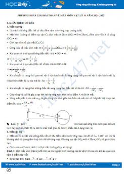 Phương pháp giải bài toán về mắt môn Vật Lý 11 năm 2021-2022
