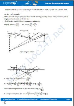 Phương pháp giải dạng bài tập về kính hiển vi môn Vật Lý 11 năm 2021-2022