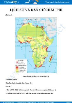 Tổng ôn về Lịch sử và dân cư châu Phi Địa lí 7