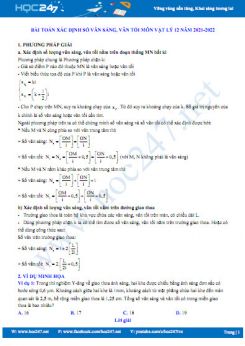 Bài toán xác định số vân sáng, vân tối môn Vật Lý 12 năm 2021-2022
