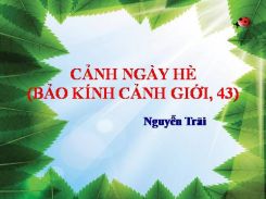 Văn mẫu về Bảo kính cảnh giới (Gương báu khuyên răn)