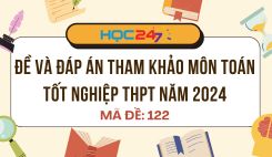 Đề thi và đáp án tham khảo môn Toán tốt nghiệp THPT năm 2024 - Mã đề: 122